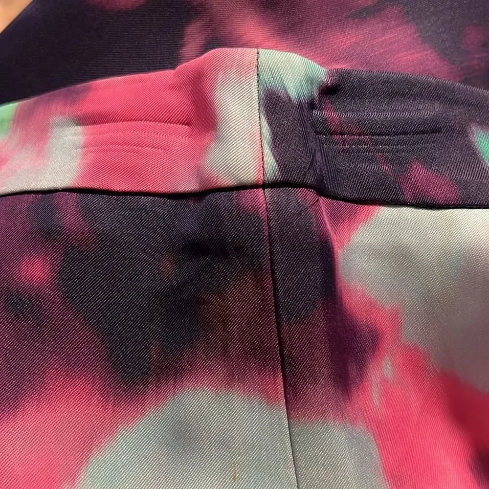 Kate Spade Barry Pink Purple Blue Green Watercolor Skirt. Sz 4. Good Condition